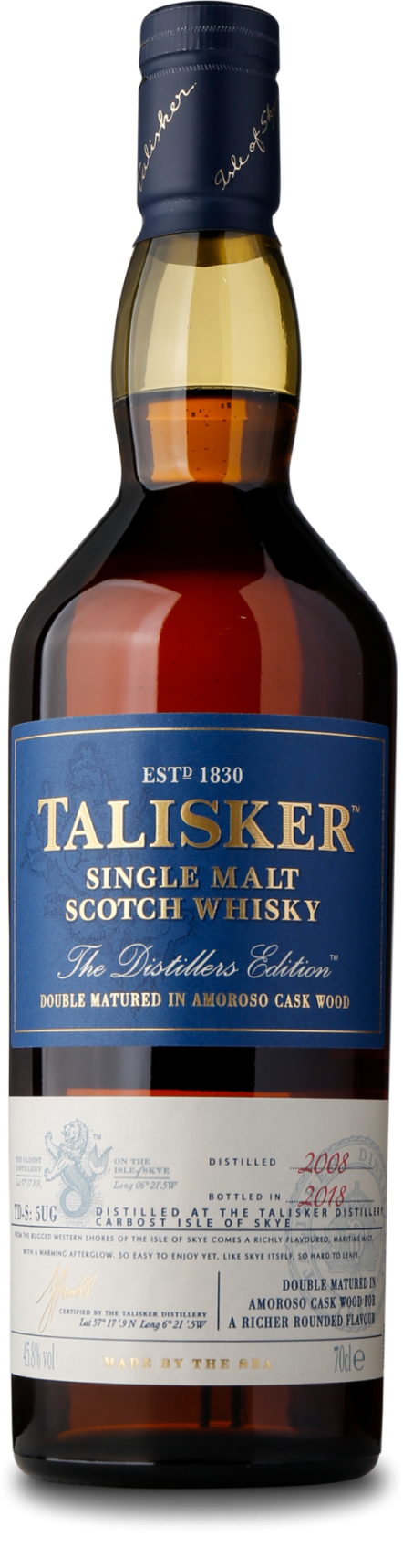 Botella Talisker Distiller's Edition 2008